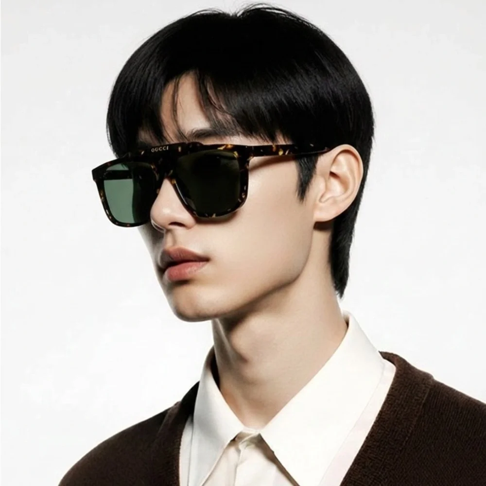 New Original Gucci GG1039S Havana tortoise square-frame sunglasses